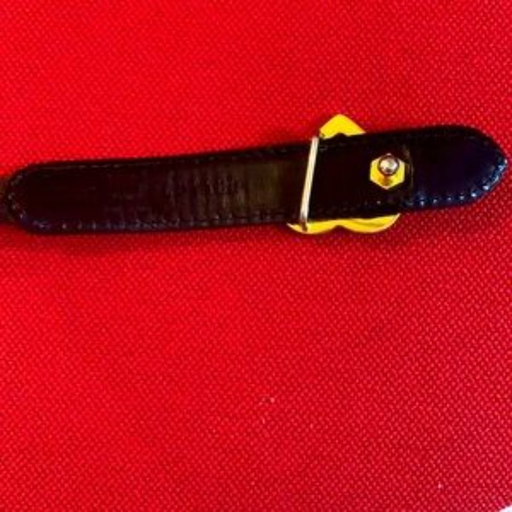 HP🔆VTG90’ Authentic Redwall Moschino White/Black Leather/Chain Belt - Picture 12 of 17